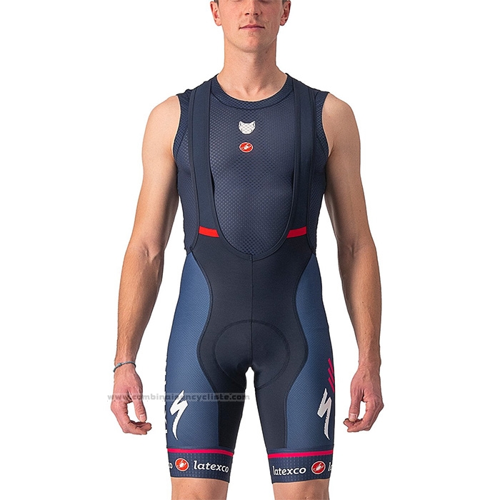 2022 Maillot Cyclisme Deceuninck Quick Step Bleu Blanc Rouge Manches Courtes et Cuissard